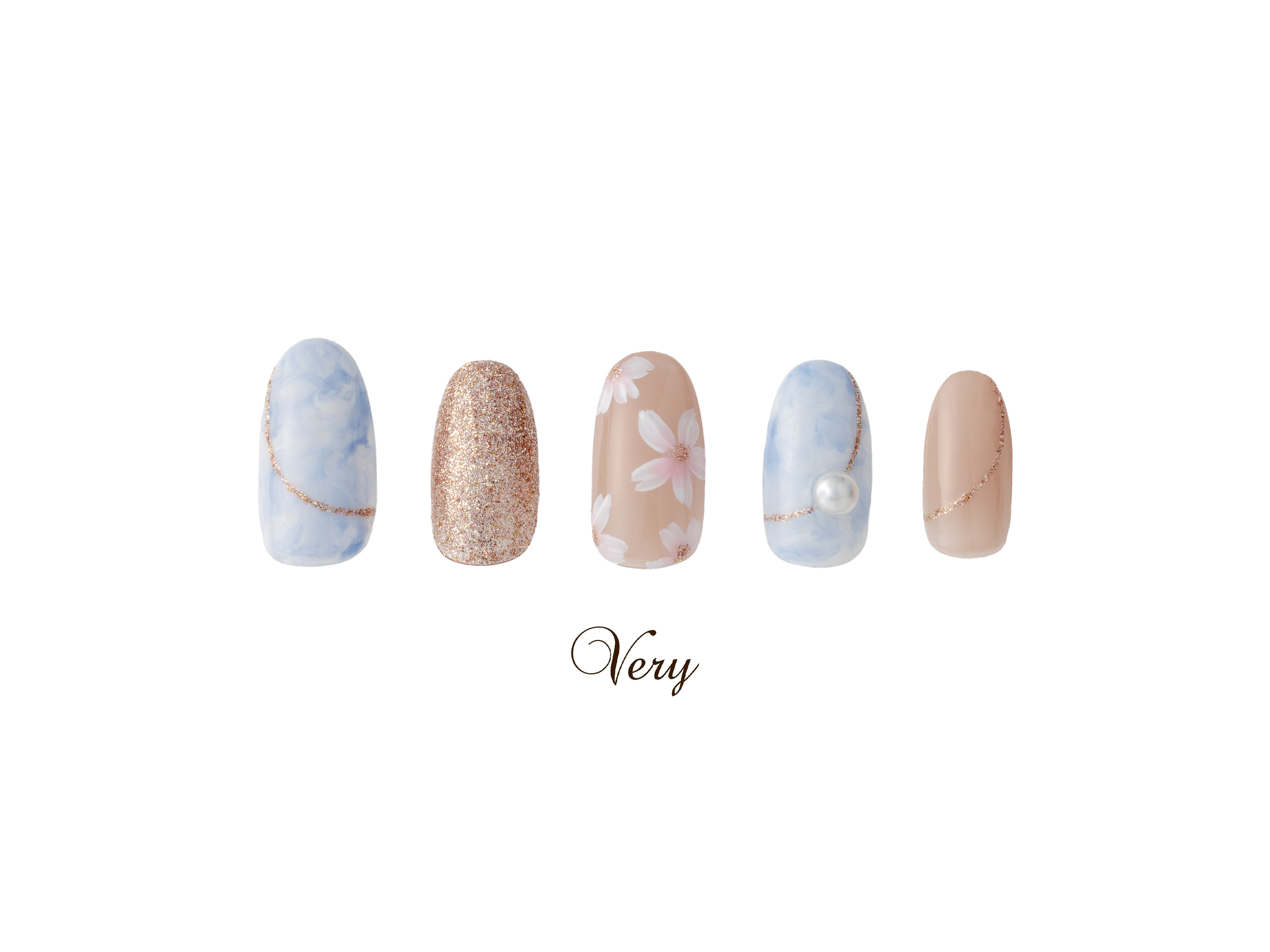 <h1>【爽やか桜ネイル】</h1>
<br>
<h6>ご予約の際はメニューの『ハンド カラージェル10本』と『ハンド デザイン各種』をご選択ください。<br>